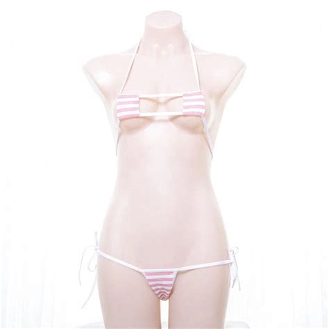 Billionm Bikini Sexy Stripe Square Lace Effects Girl Beach Sunbathing Spa Swimwear Women