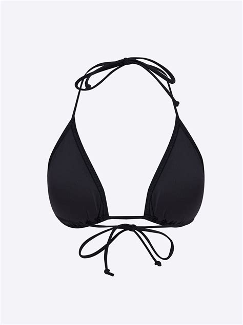 SİYAH UV Korumalı Boyundan Bağlamalı Kadın Bikini Üst S Z CVL LCW