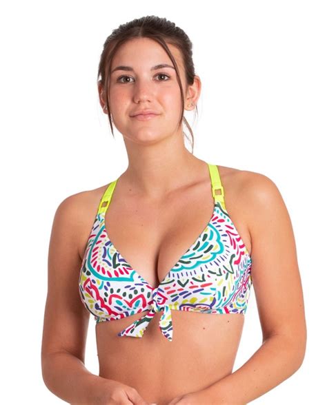 Top Bikini Escotado Con Aros Queensland Bikini Bikini