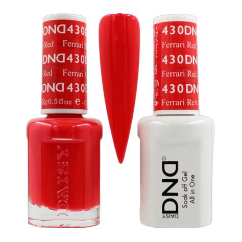 DND Duo Matching Pair Gel and Nail Polish – 430-Ferrari Red