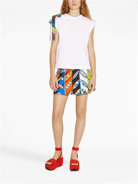 PUCCI Iride Print Cotton Top Farfetch