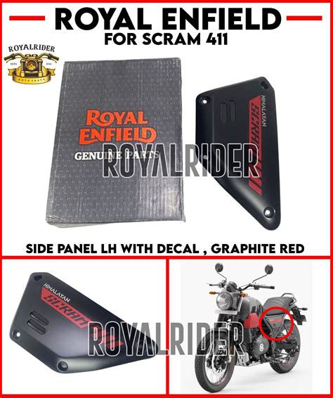 Fits Royal Enfield Side Panel Lh With Decal Graphite Red For Scram 411 Ebay