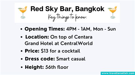 Red Sky Bar, Bangkok - Everything You Need To Know