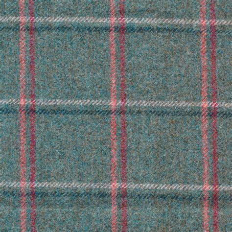 Glen Lyon Teal Fabric County Fabrics Curtain And Upholstery Fabrics