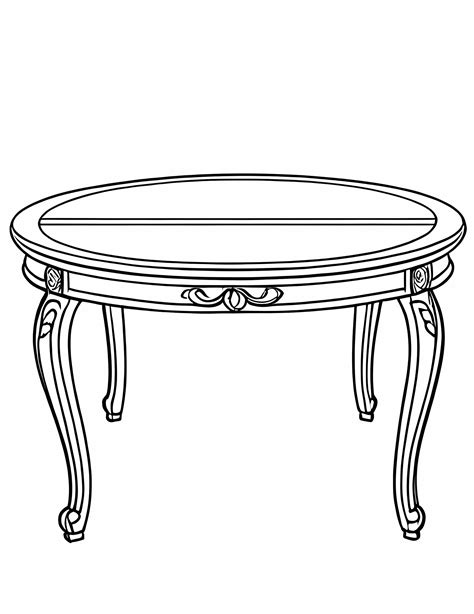 Раскраска Стол 23 распечатать - happybrushes