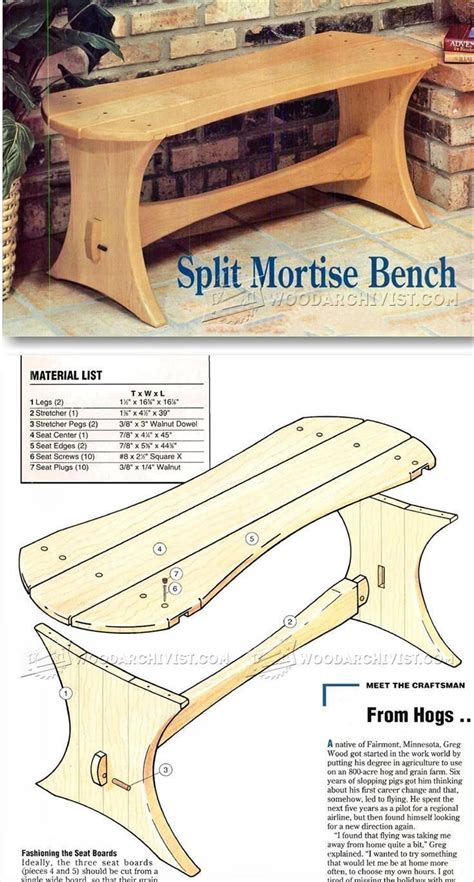 diy log bench plans - Jess Nevarez