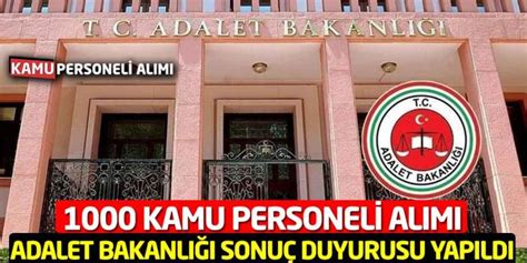 Adalet Bakanl Kamu Personeli Al M Sonu Duyurusu Yap Ld