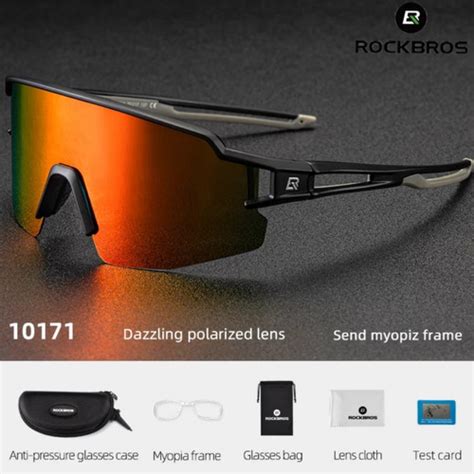 Jual ORIGINAL Kacamata Sepeda ROCKBROS 10171 Lensa Rainbow Polarized