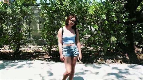 Brunette Fucks With A Stranger In The Car And Jerks Him Off With Both Hands