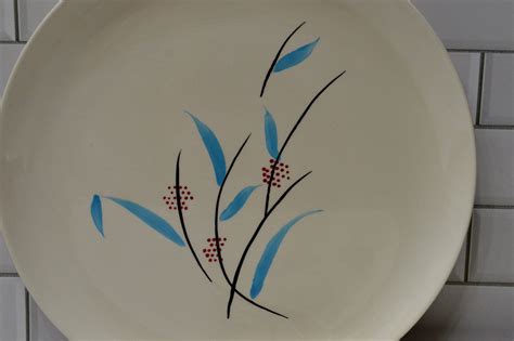 Vintage Dinner Plates Windflower By Stetson Hand Painted Etsy