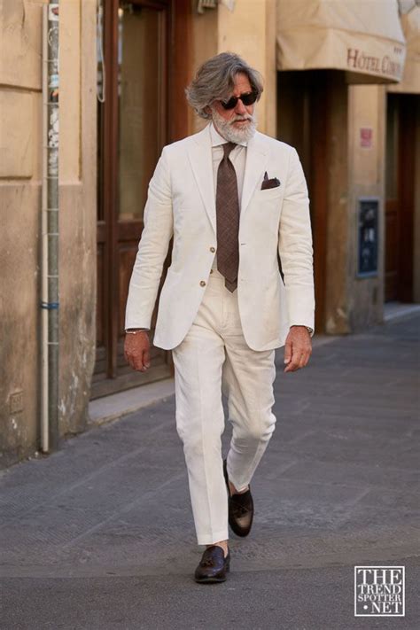 Pitti Uomo Spring Summer Street Style Older Mens Fashion Suit