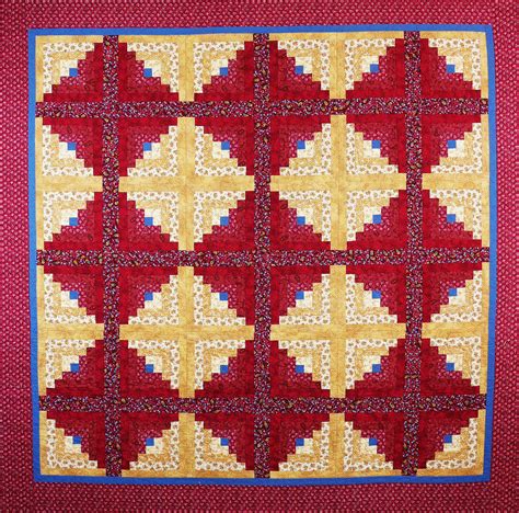 Log Cabin Quilts • With Fabric and Threads