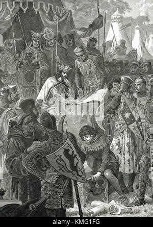 King John Signing The Magna Carta June Stock Photo Alamy