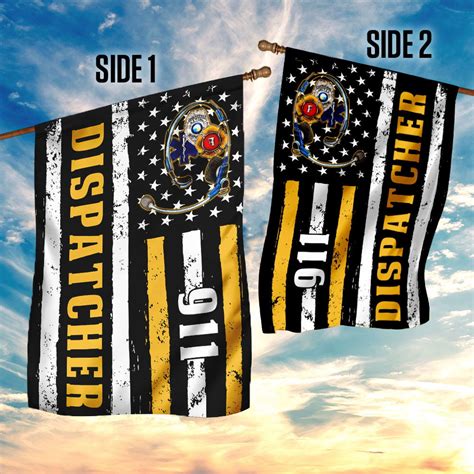 9 11 Dispatcher Thin Gold Line Flagwix™ 911 Dispatcher Flag Flagwix