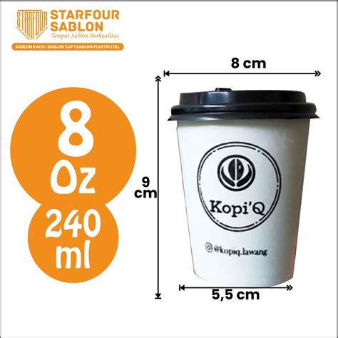 Jual Custom Sablon Hot Paper Cup Lid Tutup Cup Minimal Order Pcs Gelas Kertas Gelas
