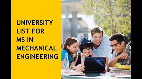 List Of Universities For MS In Mechanical Engineering MS IN USA YouTube