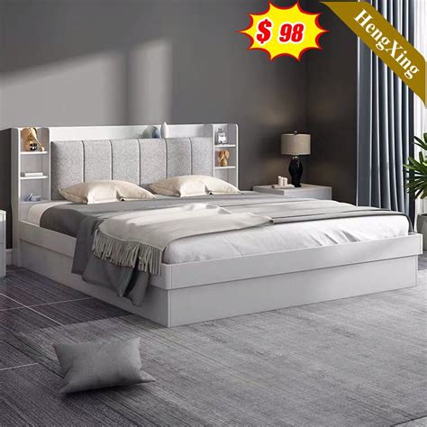 Modern Luxury Home Furniture Bedroom Set Mattress Wardrobe Wood King