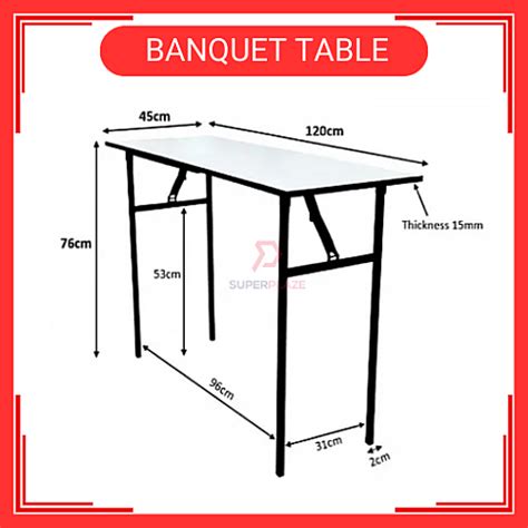 120cm X 45cm X 76cm Banquet Table Foldable Table Meja Jamuan Meja Boleh