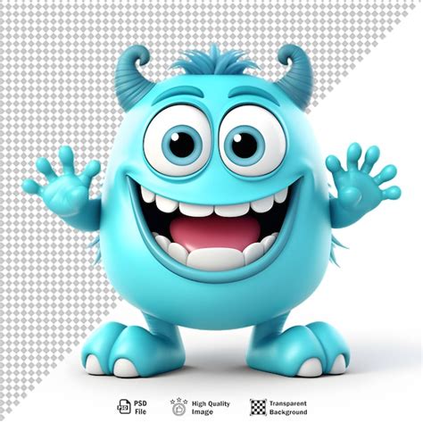 Premium Psd 3d Monster Character Avatar On Transparent Background