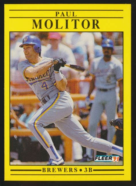 Fleer Paul Molitor Milwaukee Brewers Hof Ebay