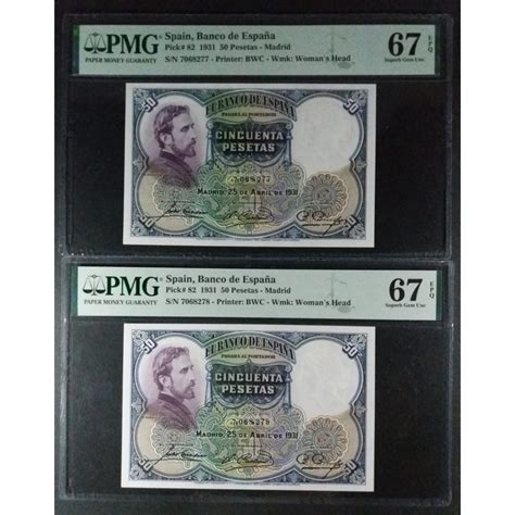 Comprar Pesetas Sin Serie Rosales Pmg Epq Sc En Billetes