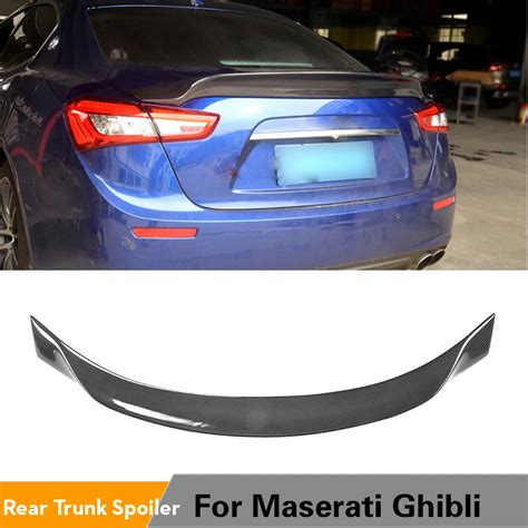 Carbon Fiber Hinten Stamm Spoiler für Maserati Ghibli 2014 2016 Hinten