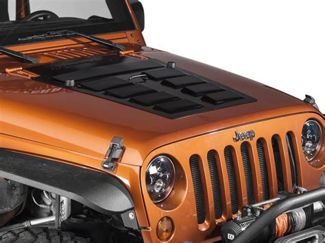 Rugged Ridge Jeep Wrangler Louvered Steel Hood Vent Insert Primer 17759 11 07 18 Jeep