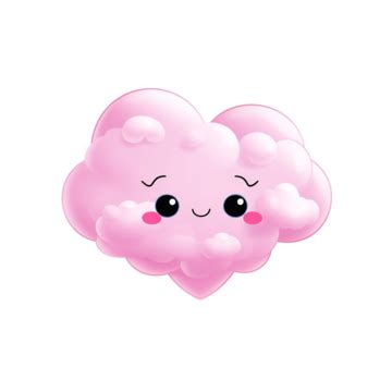 Cute Valentine Pink Cloud St Valentin Paper Heart Heart Balloon Png