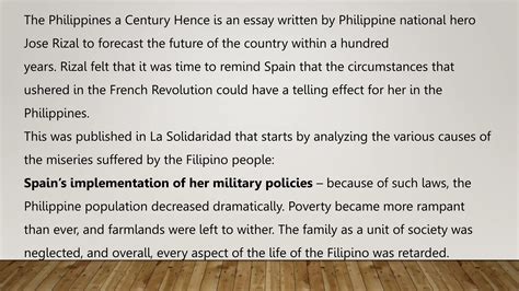 The Philippines A Century Hence Pptx Ppt Free Download