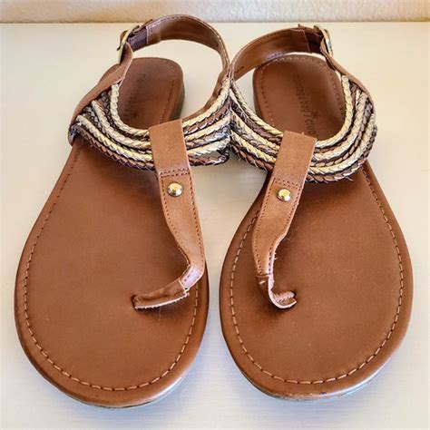 Montego Bay Club | Shoes | Montego Bay Tan Sandles With Metallic ...