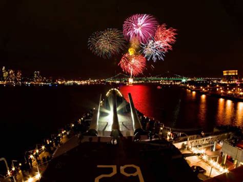 NYE Fireworks from Battleship New Jersey | Visit South Jersey