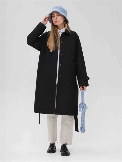 Купить плащ FOS Средней длины Женский Черный в Москве на LCLS.ru