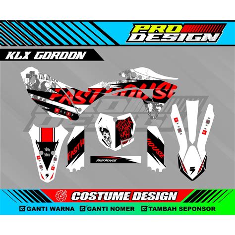 Jual Decal Klx Gordon Decal Gordon Supermoto Full Body Custome Desain