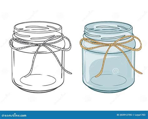 Set Of Empty Jars Cartoon Vector 84675971