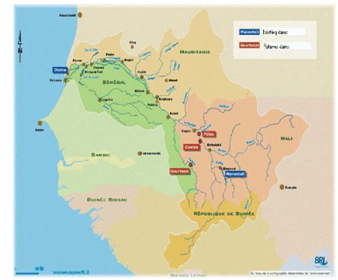 Geographical map of the Senegal River watershed; source: OMVS ...