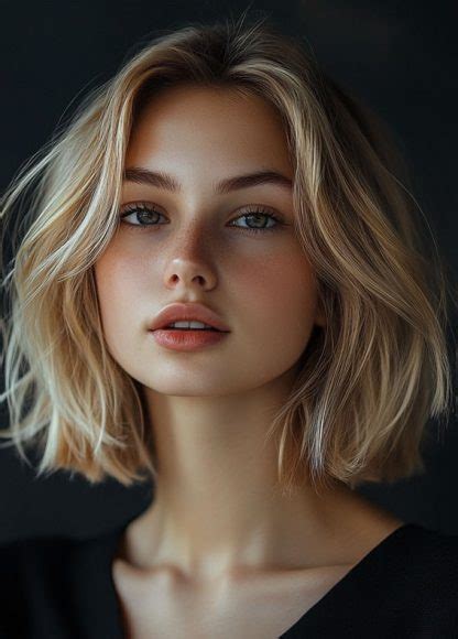 25 Adorable Teddy Bear Blonde Bob Hairstyles Effortless Middle Part Blonde Bob