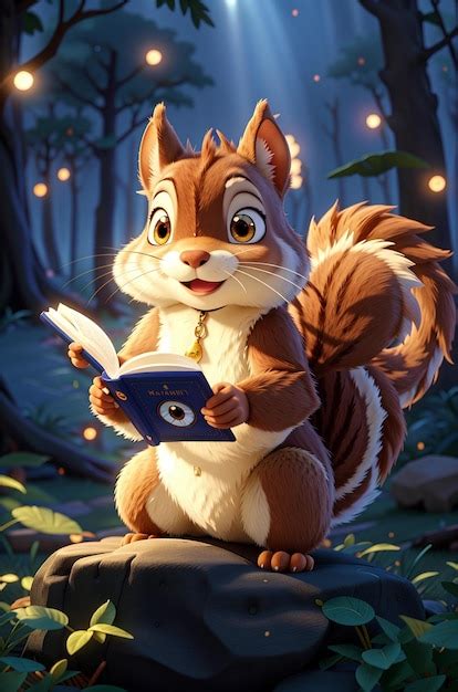 Premium AI Image | a squirrel with a book called squirrel