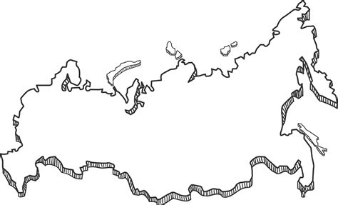 Russia Map Outline