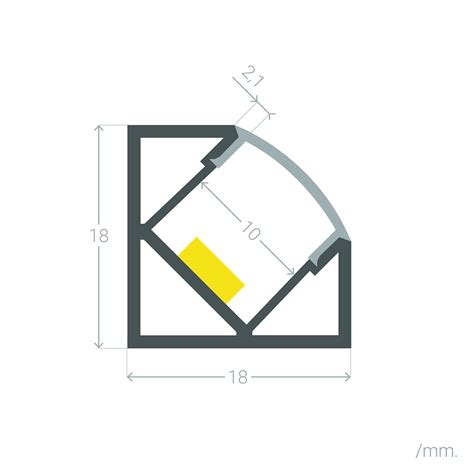 Aluminium Hoekprofiel M Voor Led Strips Tot Mm Ledkia