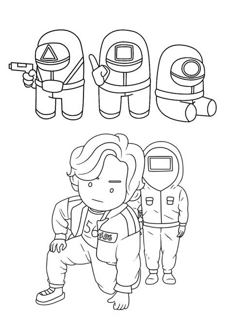 Desenho De Round 6 - Desenhos de Round 6 para colorir - Bora Colorir