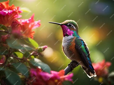 Premium Ai Image A Hummingbird Closeup