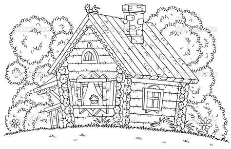 Log Cabin Coloring Pages - Coloring Home