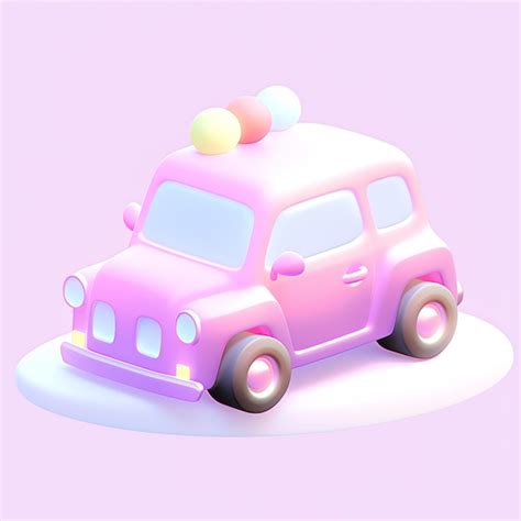 Premium Photo | A cartoon car with balloons on top