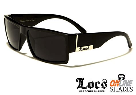 Locs Outlaw Biker Shades Og Cholo Gangster Mens Black Sunglasses Dark