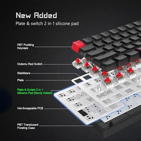 Womier Percent Keyboard Wk Mechanical Rgb Wired Gaming Keyboard Hot Swappable Creamy Key