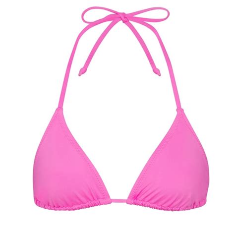 Skims Swim Taffy Pink Triangle Tie Bikini Top Skims Poshmark