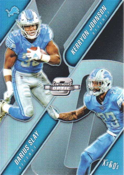 2018 Panini Contenders Optic Xs Os DET Kerryon Johnson Darius Slay