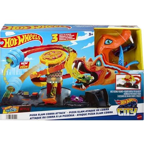 Hot Wheels Pizza D Kkan Nda Kobra Maceras Oyun Seti Ve L Ekli Oyuncak Araba Toptan