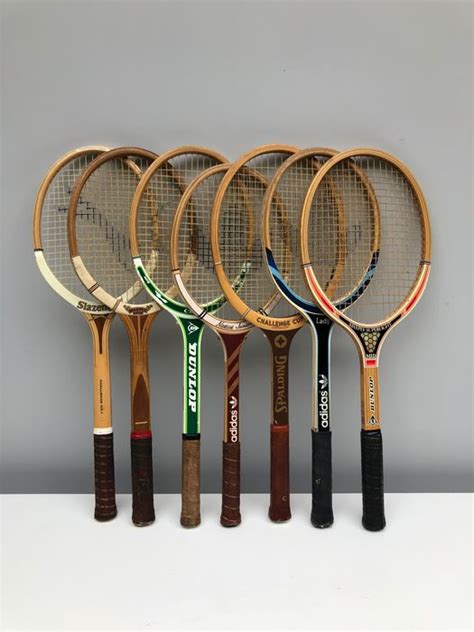 Siete Raquetas De Tenis De Madera Antiguas Madera Catawiki