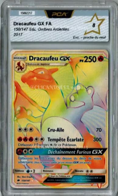 Carte Pok Mon Pca Dracaufeu Gx Fa Rainbow S L Ombres Ardentes